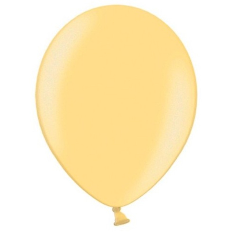 100 Celebration metallic balloons apricot 29cm