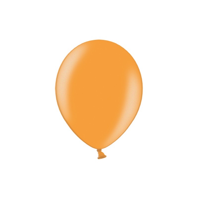 100 latex balloons metallic orange 25cm