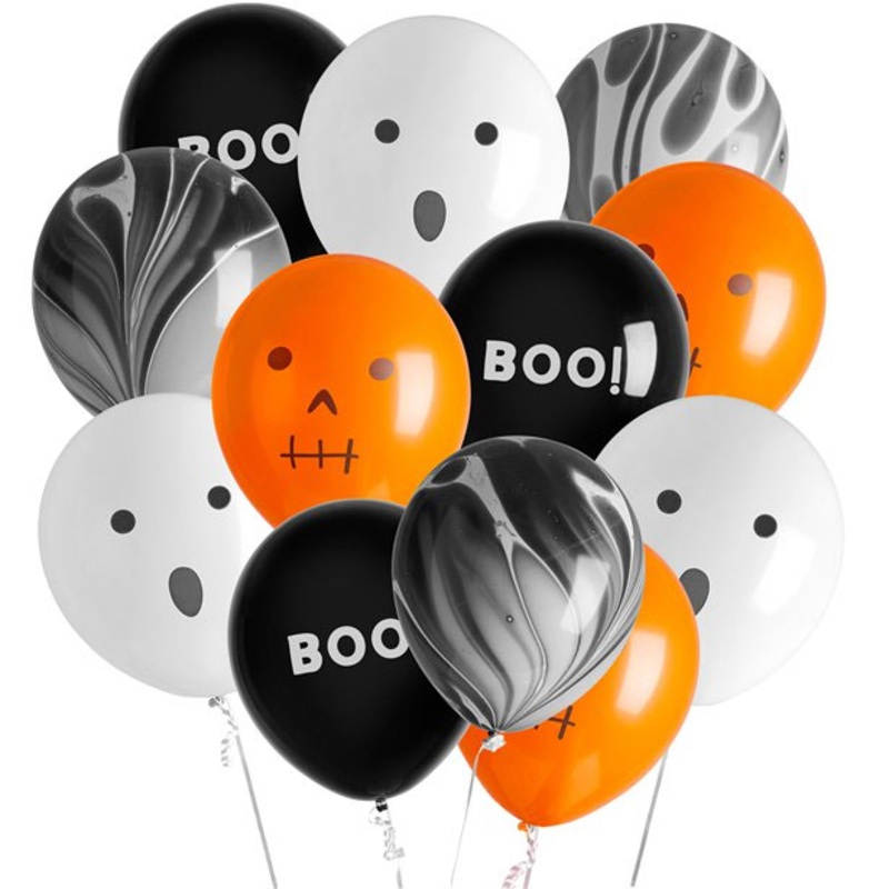 12 Halloween latex balloon set 30cm