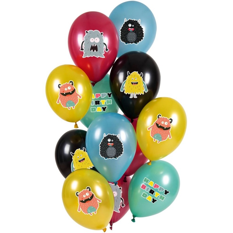 12 Monster Festival balloons 33cm