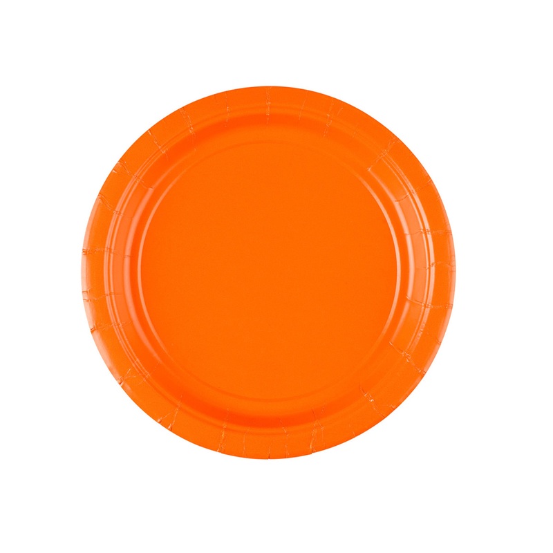 20 paper plates orange 17.7cm