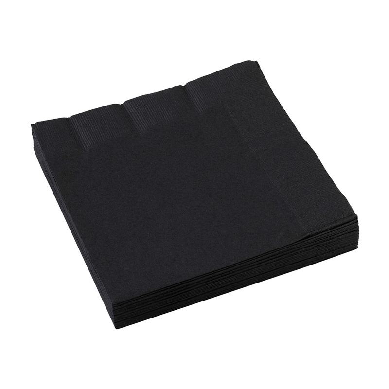 20 party napkins 33cm black