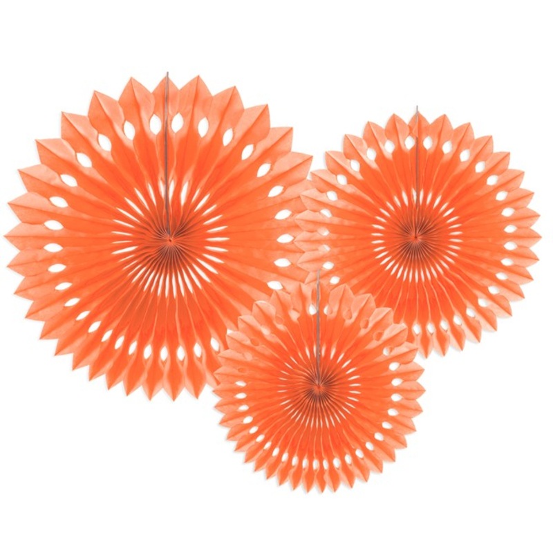 3 paper rosettes Kate mandarine