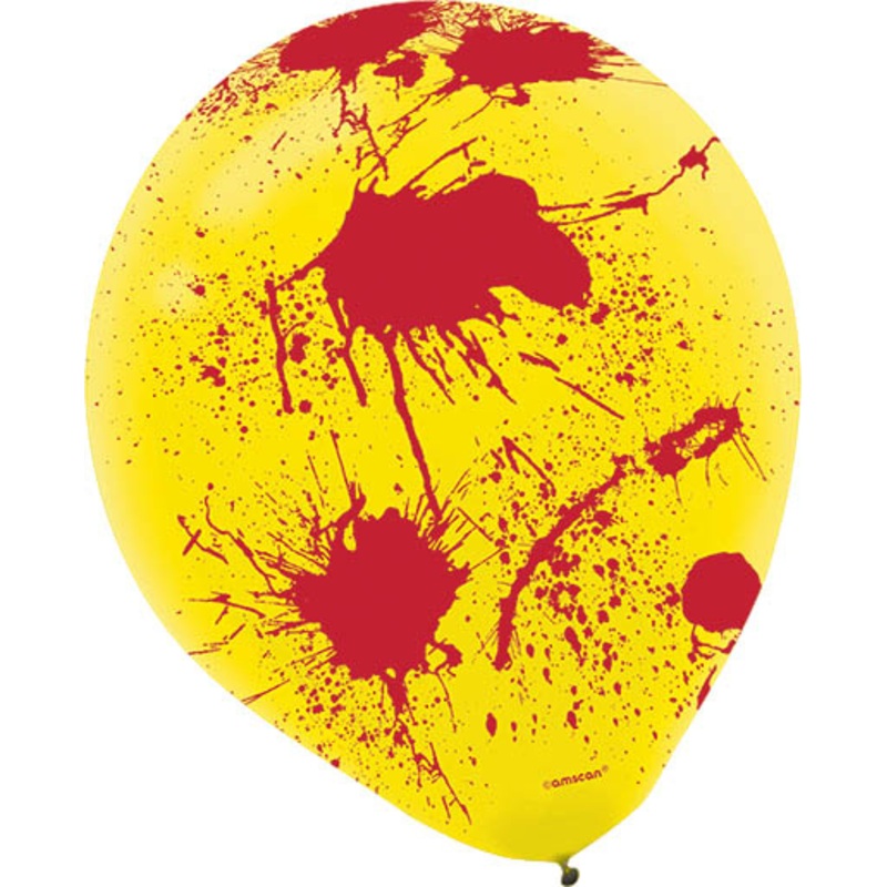 6 Halloween balloons Murderous blood stains