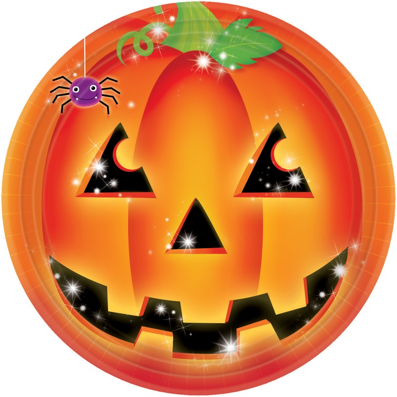 8 pumpkin Karli paper plates 23cm
