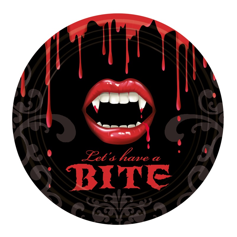 8 vampire dinner paper plates 23cm