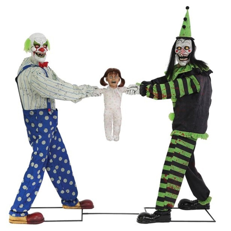 Animated horror clowns tug of war 1.8m