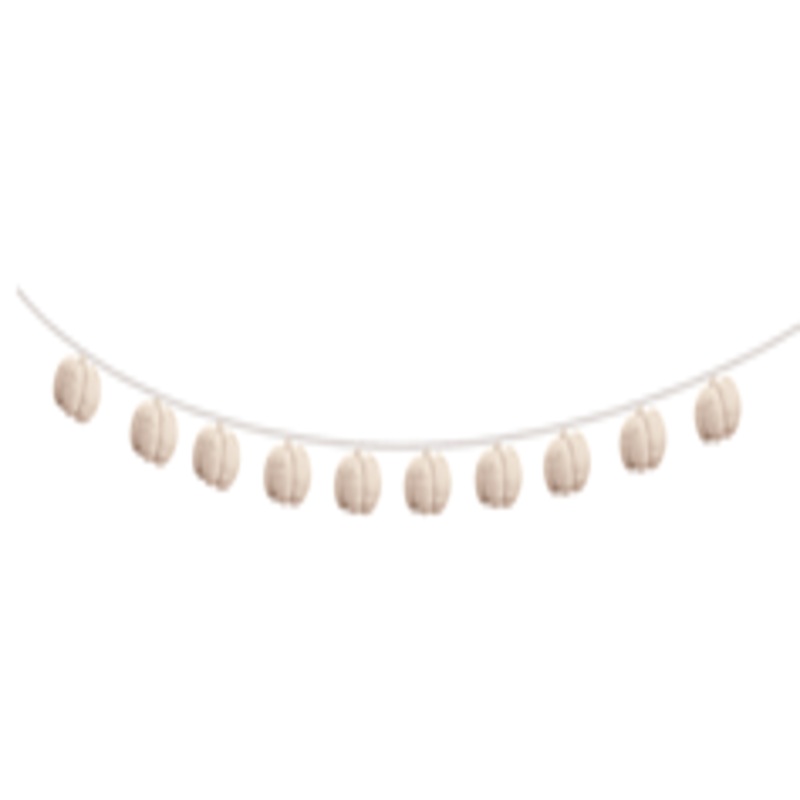 Felt garland pumpkin cream