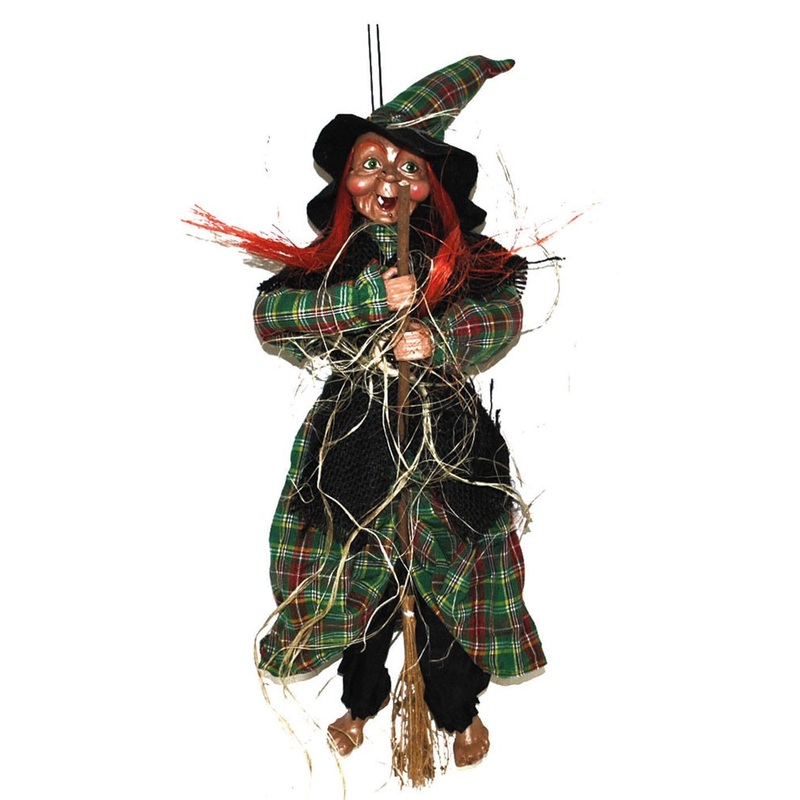 Flying horror witches decoration