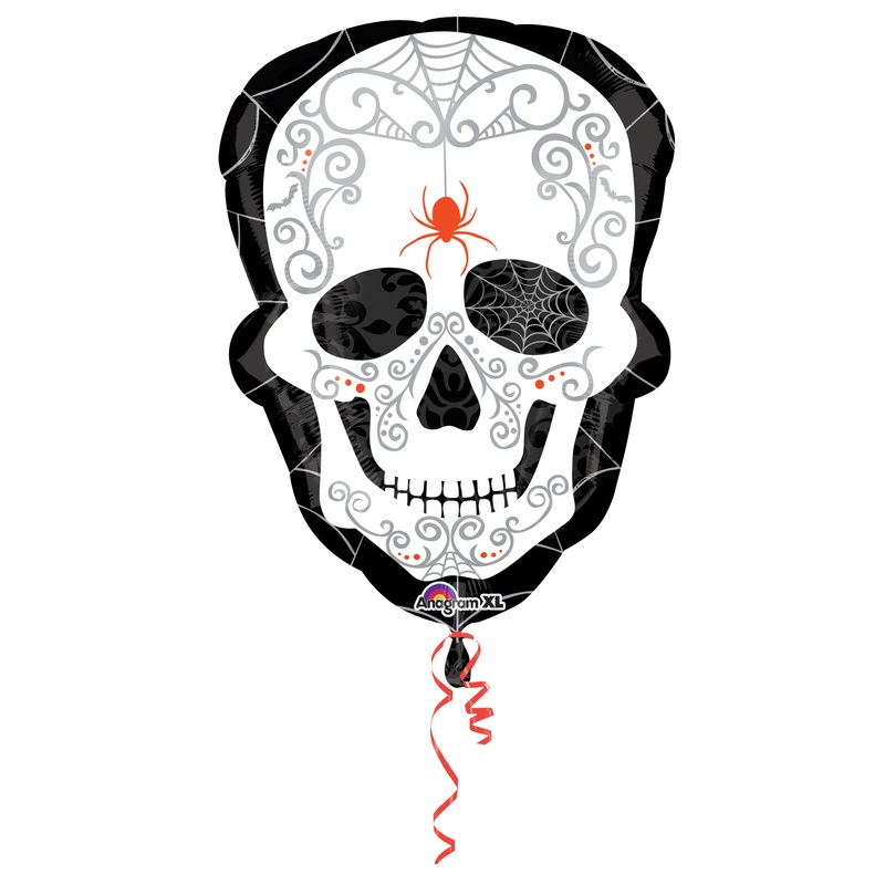 Foil balloon skull Black Death