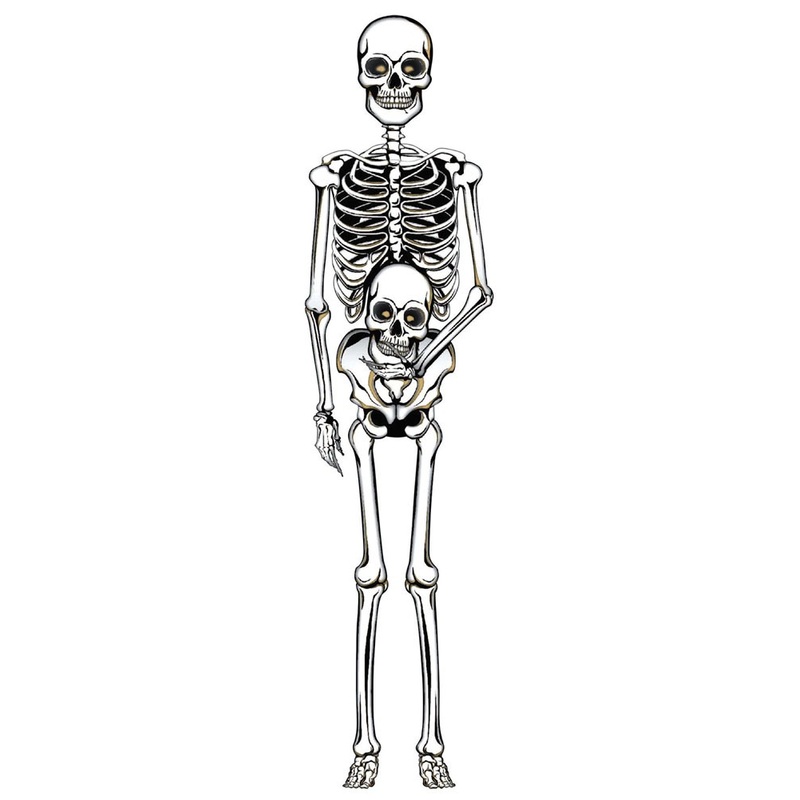 Halloween mural skeleton cardboard 150cm