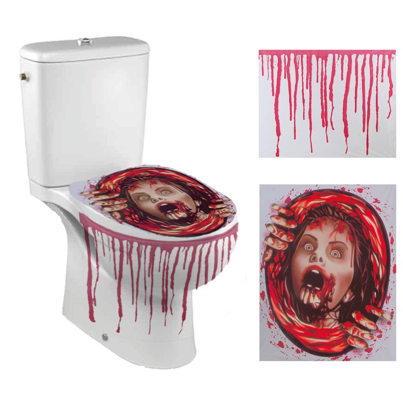 Halloween toilet decoration 2 parts