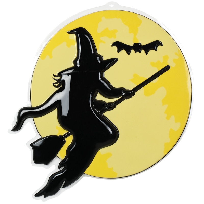 Halloween wall sign witch 58 x 60cm