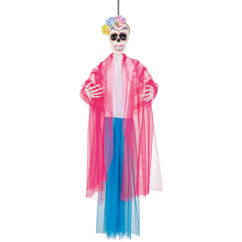 Halloween woman skeleton hanging figure