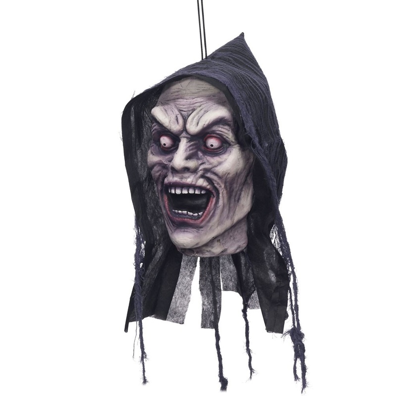 Hanging horror head