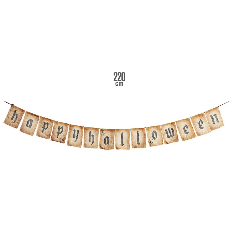 Happy Halloween jute garland 2.2m
