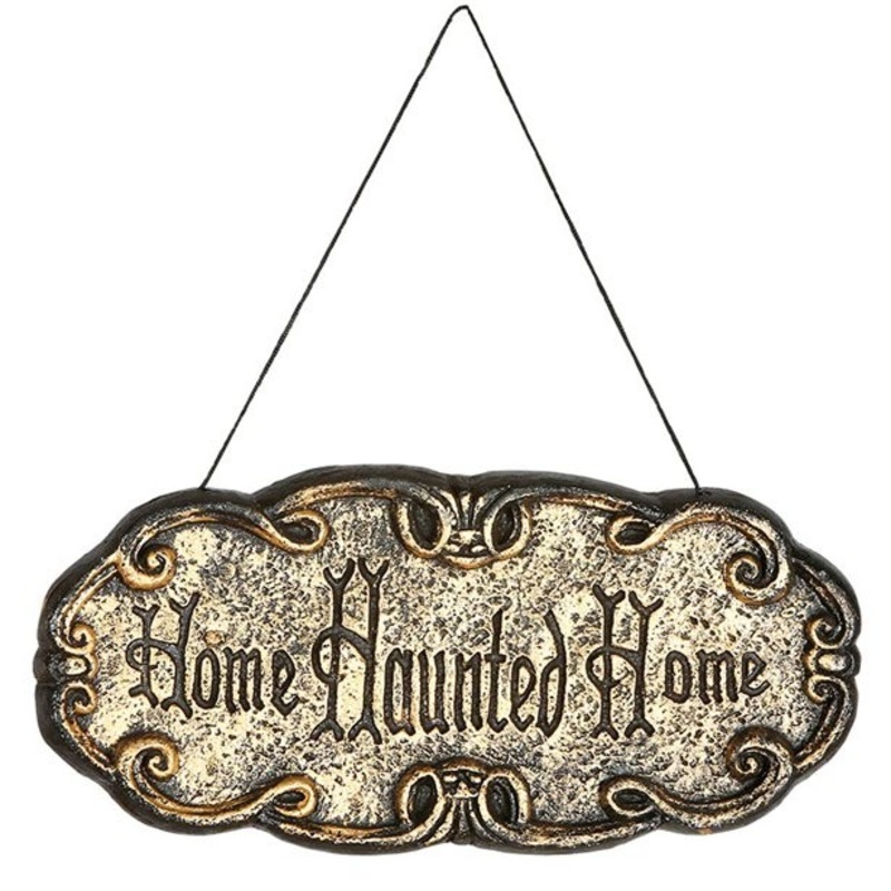 Haunted Home door sign