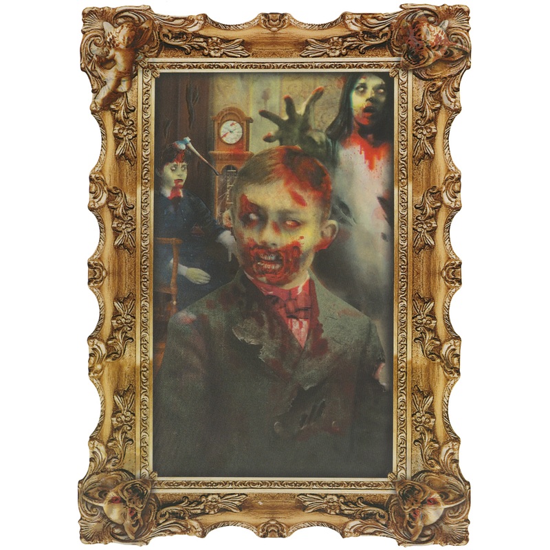 Hologram mural hidden zombie portrait