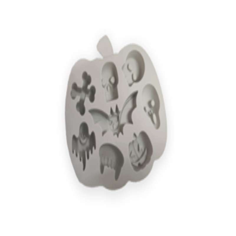 Ice cube tray with Halloween motifs