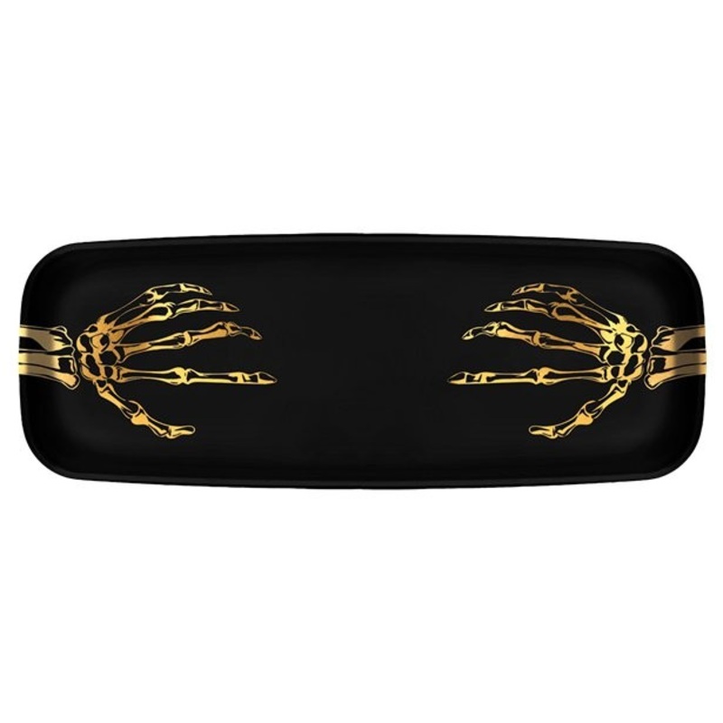 Long plate of scary skeletal hands