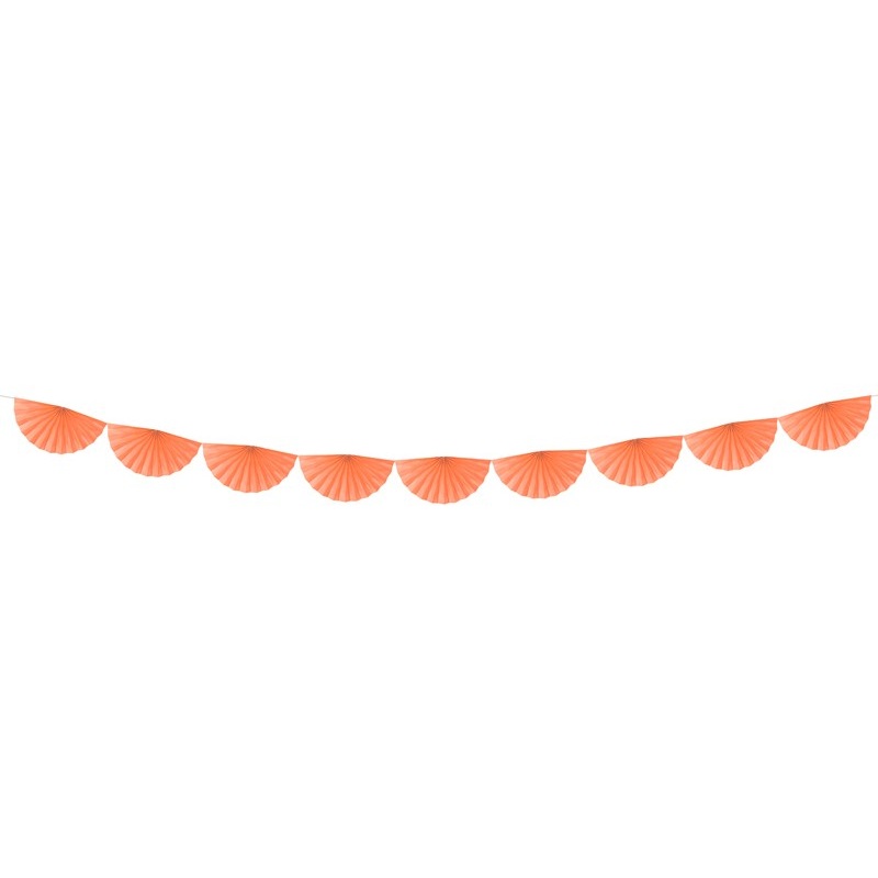Rosette garland Daphne tangerine 3m x 30cm