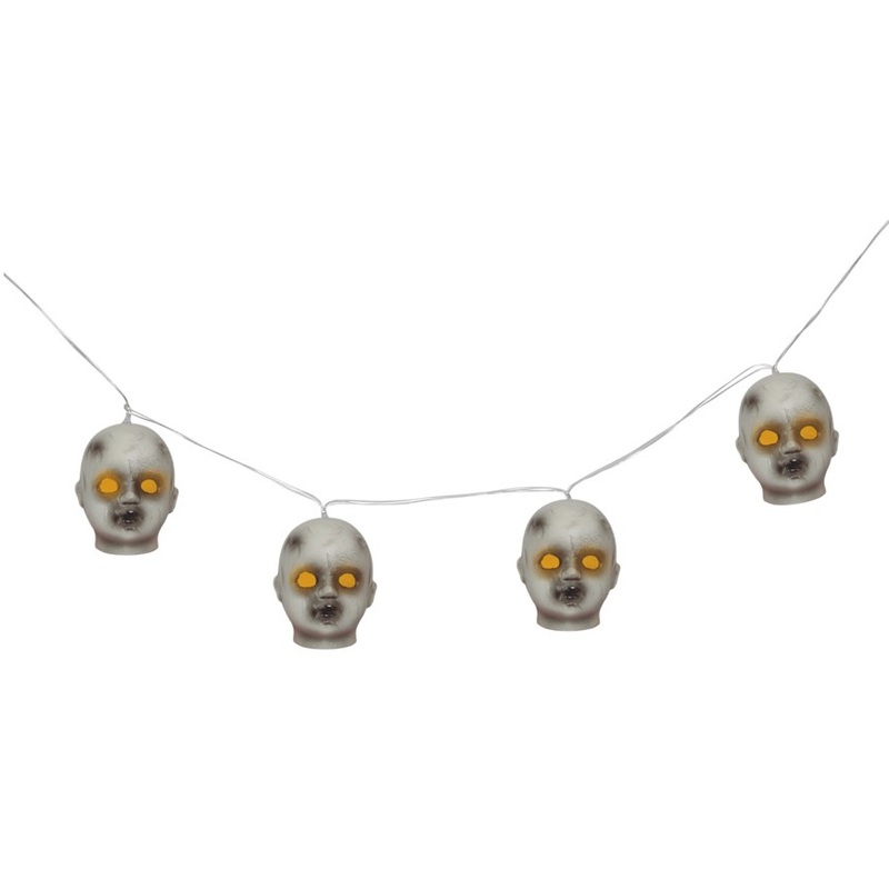 Scary skull LED light chain 1m