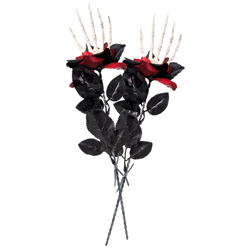 Skeleton hand flowers decoration