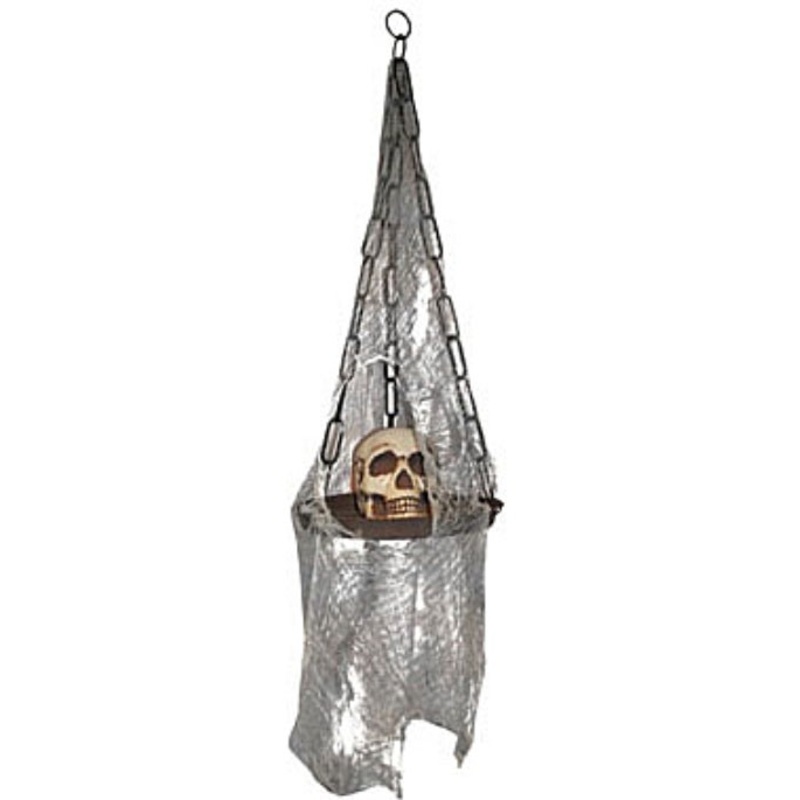Skull On Tray Halloween Decoration 100cm