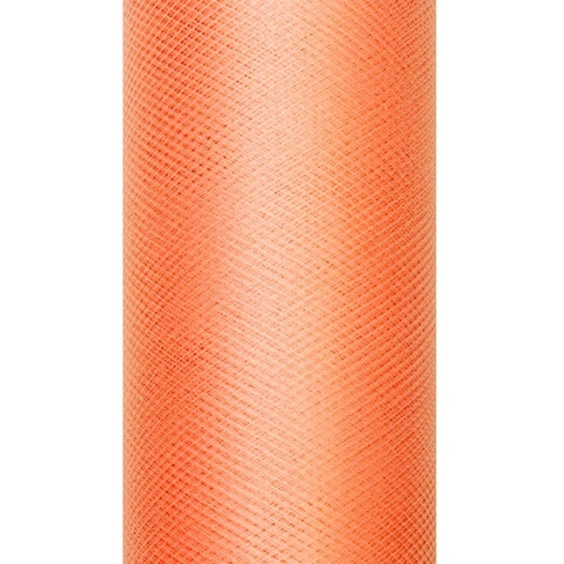 Tulle fabric Luna orange 20m x 8cm