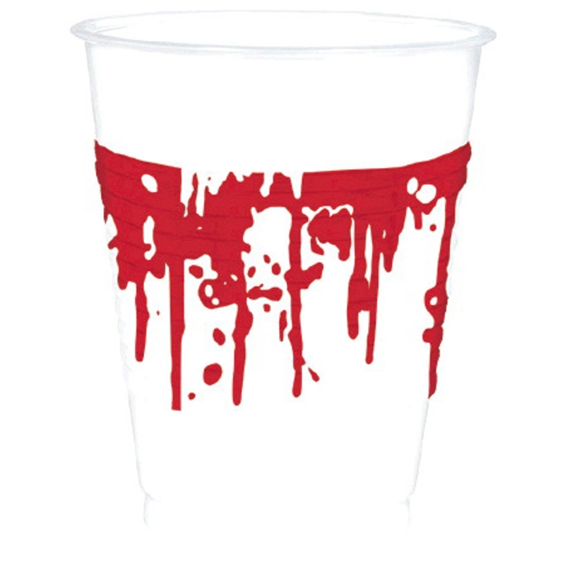 10 Bloody Hell plastic cups 400ml