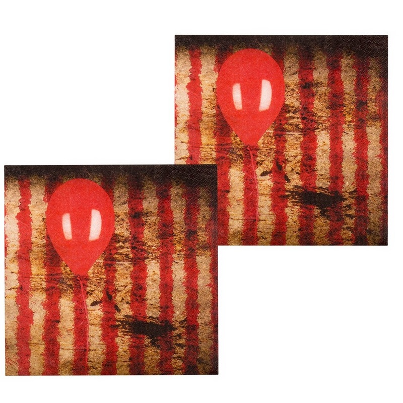 12 horror clown napkins 33ccm