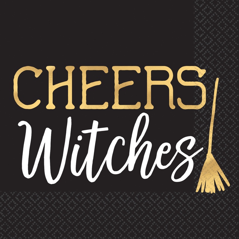 16 Halloween napkins Haunted Witch 25cm
