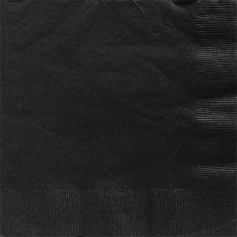 50 black paper napkins Basel 40cm