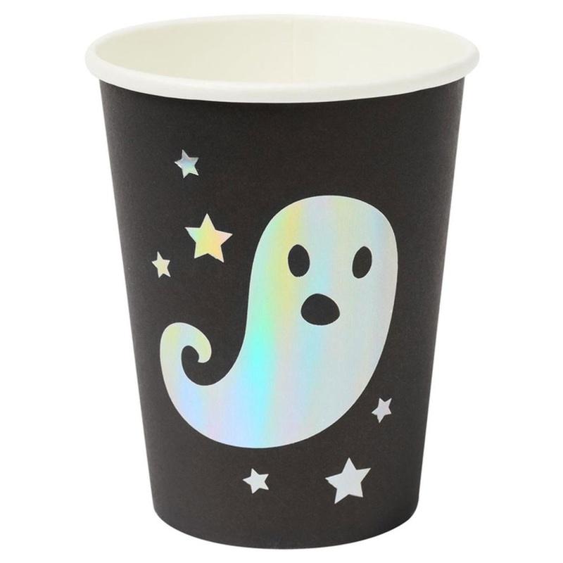 8 ghost party paper cups 250ml