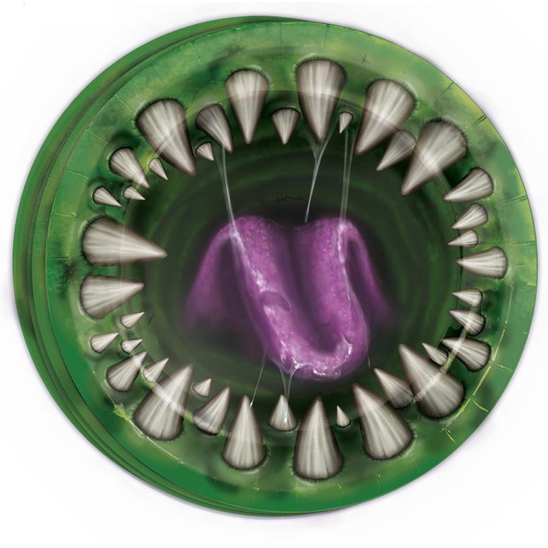 8 Monster Maul paper plates 23cm
