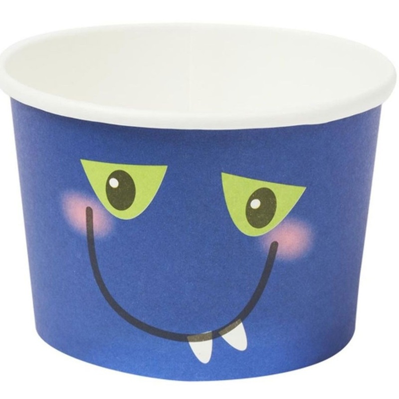 8 Monster Party bowls blue