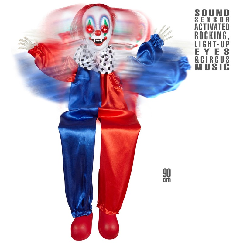 Animated horror clown 90cm