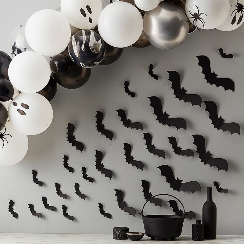 Bat swarm wall decoration