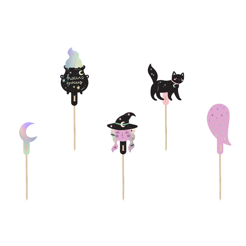 Dekorationen fr Muffins Halloween, 14 cm, Mix (1 VPE / 6 Stk.)