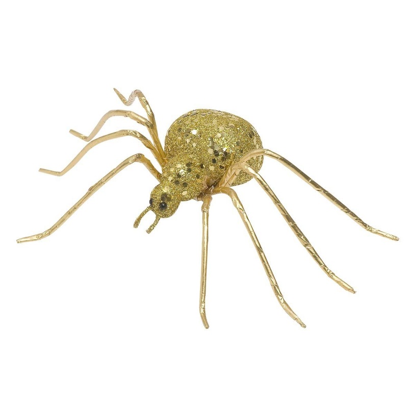 Gold glittering spider abyss