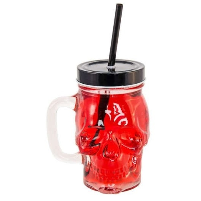 Halloween skull glass