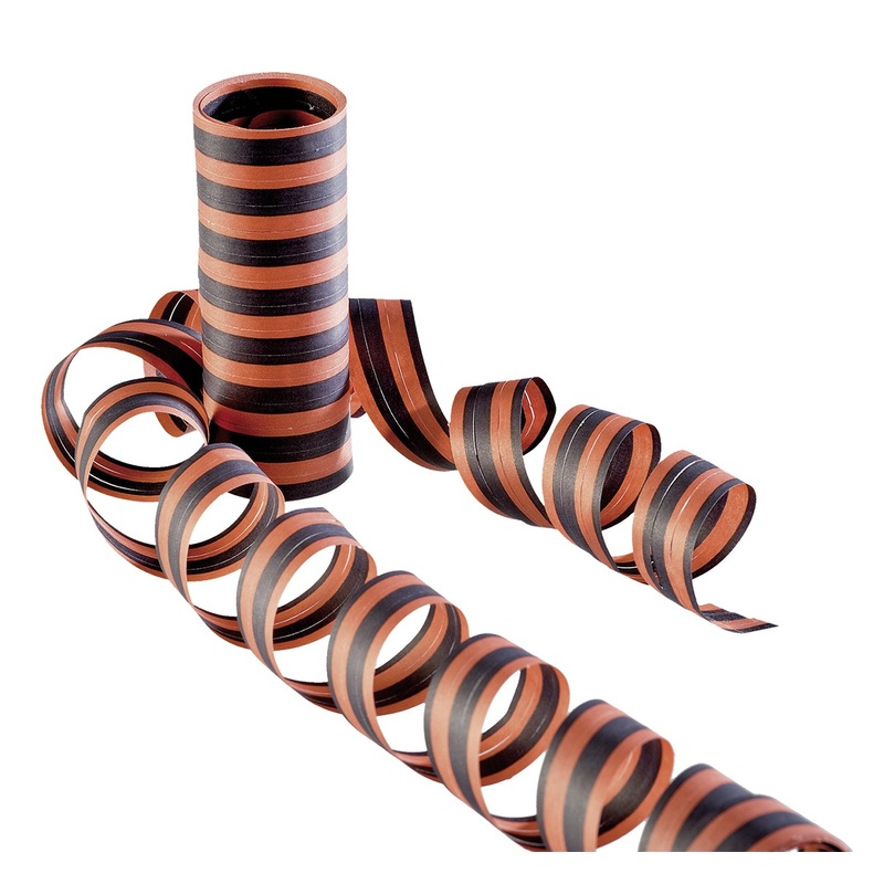 Halloween Streamer Orange-Black 4m