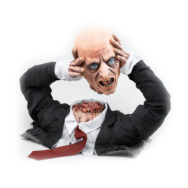 Headless bureaucrat Halloween decoration