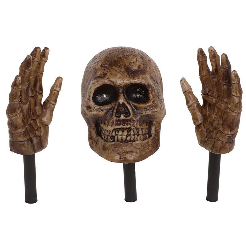 Horror skeleton lawn plug 3-part