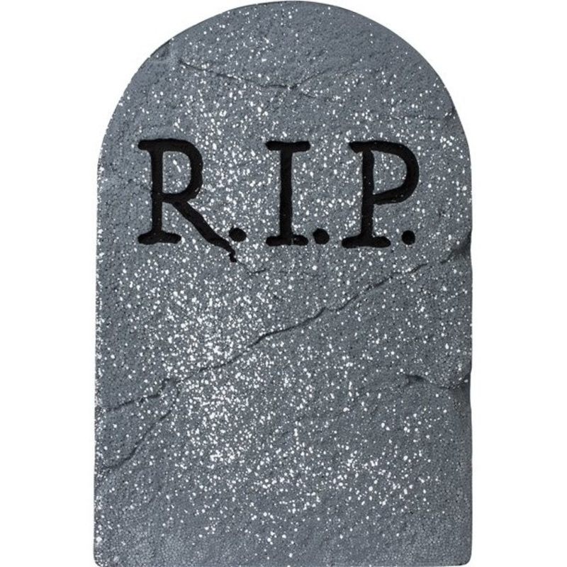 RIP deco tombstone made of foam 30cm
