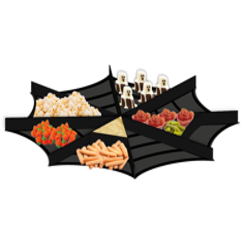 Serving plate spider web