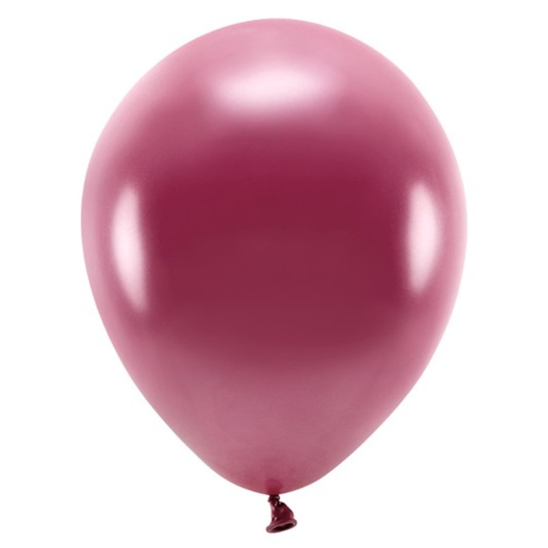 10 Eco metallic balloons blackberry 26cm