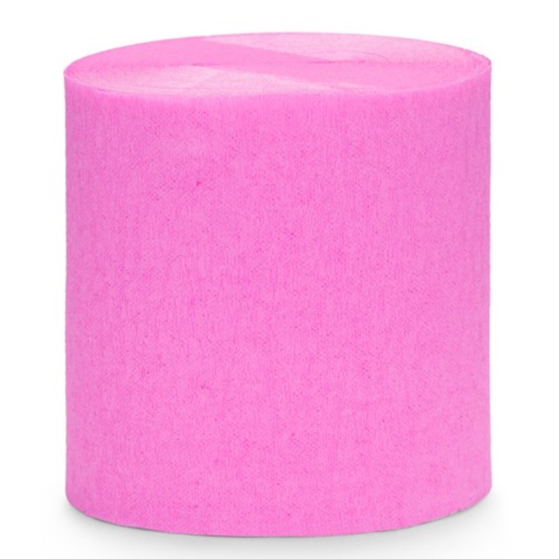 10m pink crepe paper, 4 parts