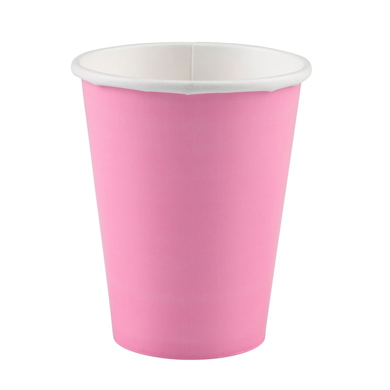 20 paper cups Mila light pink 266ml