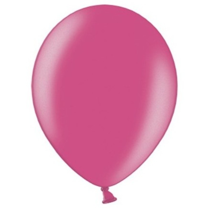 20 party star metallic balloons pink 23cm